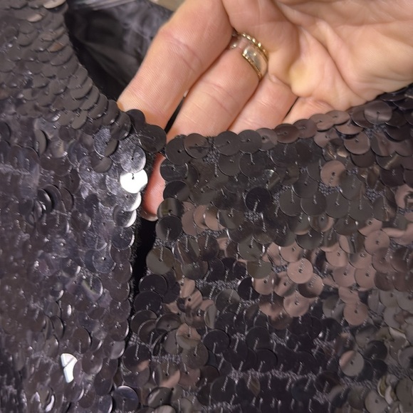 Vintage Black Sequin Quarter Sleeve Knit Jacket by Jo-Ro Imports Maimi Small - Picture 7 of 15